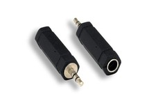 3.5mm 1/8 STEREO PLUG-M to 6.3mm 1/4 STEREO JACK-F Adapter picture