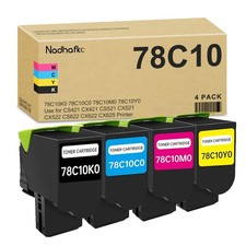 78C10 Toner Cartridge 4-Pack 78C10 CS421 Toner Cartridge Replacement for Lexmark picture