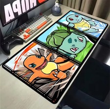 Pokemon RGB Mouse Pad Charmander + Squirtle + Bulbasaur Gaming Keyboard Desk Mat picture