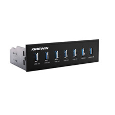 Kingwin Front Panel USB 3.0 Hub 7 Port Include One Fast Charging USB 2.1A Port picture
