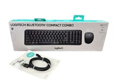 Logitech Bluetooth Keyboard & Mouse Compact Combo With USB-C Charging Cable 5 Ft picture