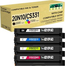 4pk 20N10K0 BCMY Toner W/ Chip For Lexmark CS331 CX331 CS431 CX431 Printers श picture