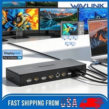 WAVLINK Pro Docking Station 5 Monitors DisplayLink Dock Five 4K Displays DL7400 picture