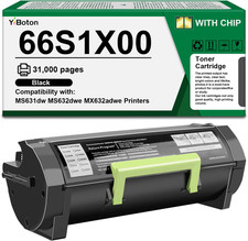 With Chip 1-Pack Toner Cartridge Black BN 66S1X00 Lexmark Printer Compatible picture