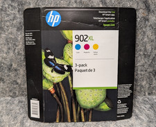 Genuine HP 902XL Cyan Magenta Yellow 3PK Ink Cartridges T0A41BN Exp.4 /2028 picture
