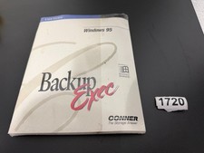 Vintage New Sealed Conner Backup Exec For Windows 95 User Manual & Disks - 1720 picture