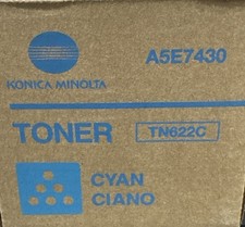 Genuine Genuine Konica Minolta A5E7430 Cyan Toner Cartridge, TN-622C picture