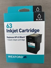 NEW WEXFORD 63 Inkjet Cartridge Black Replaces HP 63 OEM F6U62AN picture