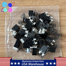 24*Modular Jack Black Dust Cover Fr Commscope SL110 SERIES RJ45 CAT6 9-1375055-2 picture