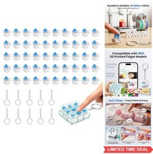 50 Pcs Blue Mechanical Keyboard Clickers MX Style Switches for 3D Printed picture