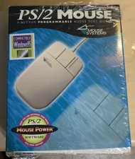 Vintage Mouse Systems PS/2 3 Button Programmable Mouse W/ Mouse Pad picture