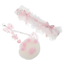 1 Set Reusable Decorative Keyboard Strap with Wide Lace Ribbon and Cute Charm picture