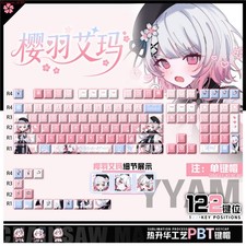 Anime Magical Girl Witch Trial Sakuraba Ema Theme PBT Keycap 122pcs Full Set picture