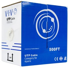 White 500ft Bulk Cat5e Wire, CABLE-V002W picture