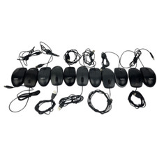 Lot of 11 Logitech Optical Corded Mouse USB 3 Button Computers B100 M100 Assorte picture