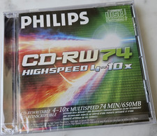 Philips CD-RW74 CD-RW 650MB 10x Highspeed Rewritable Recordable Disc picture
