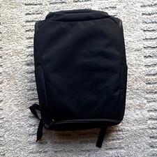 Lo & Sons Black Nylon Laptop Backpack 13in Padded Adjustable Straps Zip picture