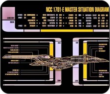 USS Enterprise NCC-1701-E Master Situation Diagram Computer / Laptop Mouse Pad picture