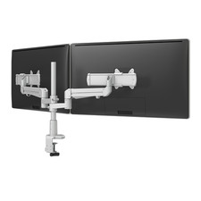 Fellowes Evolve Series Dual Motion + Slider Monitor Arm, Silver - EVOLVE2-MS-SLV picture