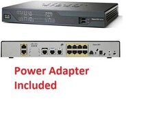 Cisco 891 8-Port 10/100 FE Security Router advipservices CISCO891-K9 w/P Adapter picture