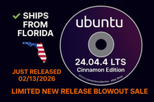 Ubuntu 24.04.4 LTS Cinnamon Live Install DVD Latest NEW RELEASE BLOWOUT SALE picture