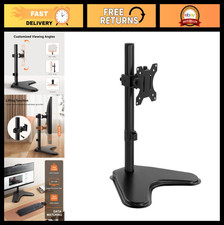 Height Adjustable Full Motion Monitor Stand - VESA Mount for 13