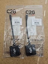 2x C2G 8in Mini DisplayPort Male - VGA Female Active Adapter Converter PC (P6) picture
