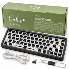 WEIKAV Lucky65 Wireless Mechanical Keyboard Barebones 65% Hot Swap DIY Kit Black picture