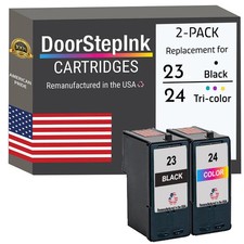 DoorStepInk Compatible Ink Cartridges For Lexmark 23 Black /Lexmark 24 Color-USA picture