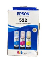 Genuine Epson 522 Ink Bottles Combo for ET-2720 2803 4700 Printer-OEM-3PK picture