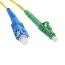 10m LC/APC-SC/UPC Simplex 9/125 OS2 Singlemod Fiber Patch Cable OFNR Yellow 33FT picture