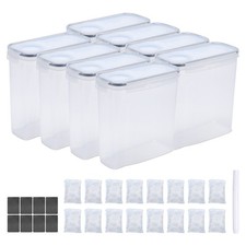 3D Printer Filament Storage Box 4L Black with Markers, Labels & Desiccant, 8Pcs picture