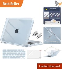 MacBook Air 13-Inch Case & Accessories Crystal Sky Blue Hard Shell Keyboard picture
