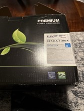 HP 307A/CE741A Cyan Premium Toner Cartridge Printer Ink OB UNOPENED PACKAGE picture