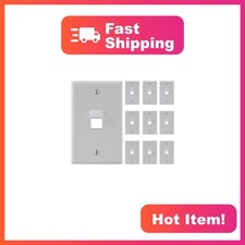 ICC Keystone Wall Plate 1 Port White 10 Pack picture