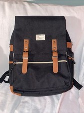 Modoker Vintage Black Laptop Backpack School College Backpack with USB Men Women picture