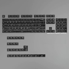 Carbon Fiber Keycaps Cherry Profile PC Transparent Side Print Set for MX picture