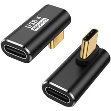AuviPal 90 Degree USB C Adapter (2 Pack), L Shape Left and Right Black picture