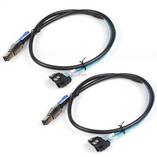 2x Mini SFF 8644 36 Pin to 4X SATA Multi-Lane Forward Breakout Splitter Cable 1M picture