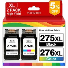 2 Pack 275XL 276XL Ink Cartridges For Canon PIXMA TS3520 TS3720 TR4720 TS3722 picture