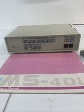 MS-401 Auto Data Switch W/Users Manual 1988 No A/C Adapter/Cord. picture