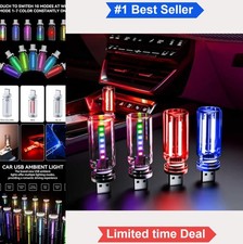 USB Car Interior Ambient Light 4 Piece Glass RGB Touch Dimmable Plug and Play picture