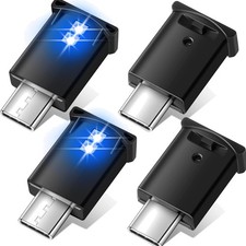 4 Pieces Mini USB LED Light, Car LED Interior Lighting 5v Smart USB Atmospher... picture