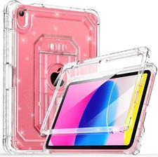 Cantis Clear Glitter Case for iPad 11 Inch A16 2025 with Pencil Holder & Screen picture