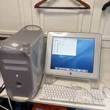 Apple Power Mac G4 Cube Complete Set w/ Monitor, Pro Mouse And Keyboard Tested picture