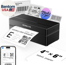 Bluetooth Shipping Label Printer, Wireless 4X6 Thermal Label Printer for Shippin picture