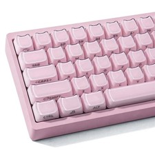 119 PCS Pink Crystal Jelly Cat Translucent MAO Profile Keycaps Cherry MX picture