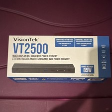 VisionTek VT2500 Docking Station Multi Display MST Power Delivery USB-C HDMI picture