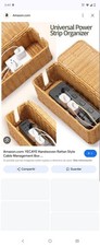 Handwoven Rattan Cable Organizer Box W/ Lid Cord Management Pet Safe Storage New picture