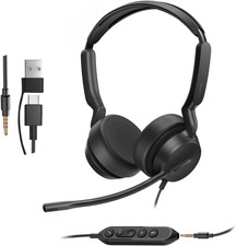 UH42 SE Wired Headset, USB-A/C & 3.5Mm,In-Line Controls, On-Ear picture
